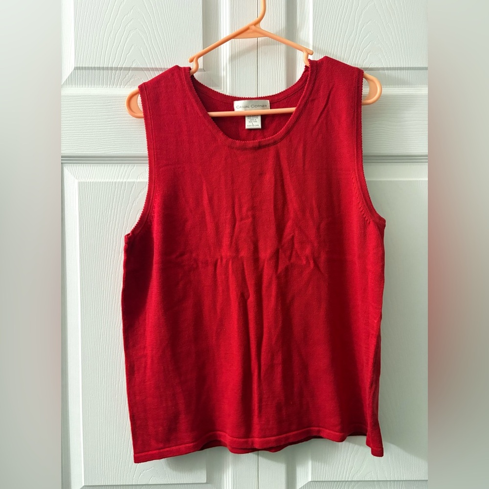 Casual Corner Red Boxy Tank Top